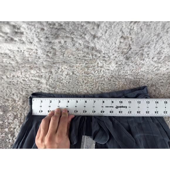 NEW Rails Size S Pinstripe Wide Leg Tie Casual Pants Charcoal Button Zip NWT - Picture 3 of 12